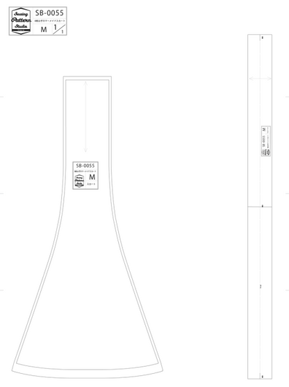 【型紙】8枚はぎのマーメイドスカート(SB-0055)