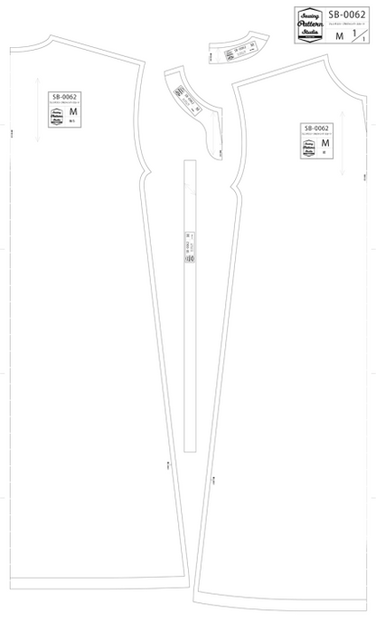 【型紙】フレンチスリーブのジャンパースカート(SB-0062)