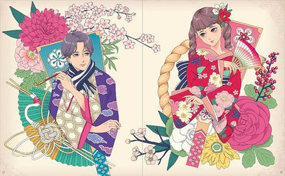 【書籍】乙女のレトロ塗り絵(M1643)