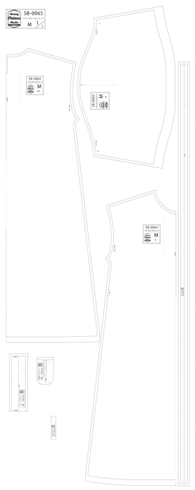 【型紙】スタンドカラーのワンピース（SB-0065）