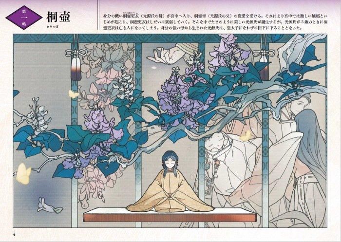 【書籍】美しく華麗な愛の世界　源氏物語ぬり絵(M1742)