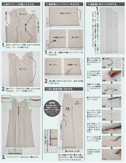 【型紙】プリーツワンピース designed by Yuko Katayama(KY-0001)