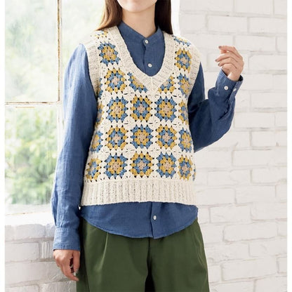 【DL編み物】グラニーモチーフベスト Design by 風工房(DLknit0021)