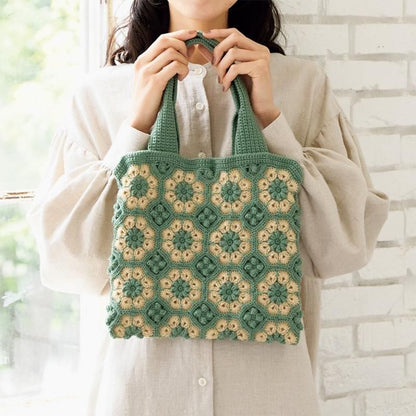 【DL編み物】モチーフ編みのバッグ Design by 芹澤圭子(DLknit0023)