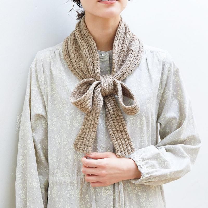 【DL編み物】ダイヤ模様の3wayマフラー Design by blanco(DLknit0032)