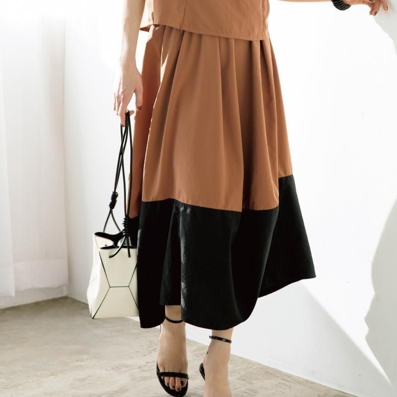 美品【le-fluy】3D形状記憶 バルーン　スカート　リーフ　パッチワーク バルーンスカート（UN-0006) | UNO | 型紙- ブティック社 公式