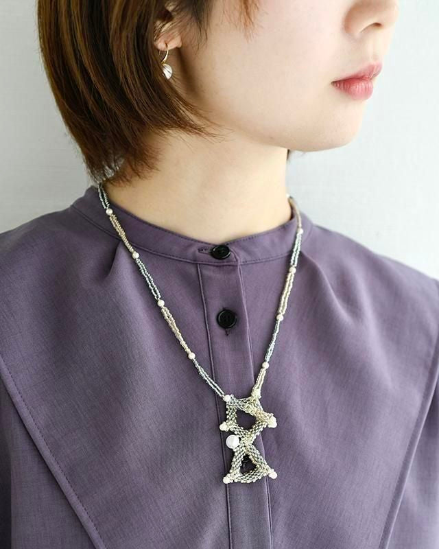 【ビーズキット】多角形モチーフのネックレス～ピコポリー design 清水美和子/Miwako Shimizu（kit-0031)