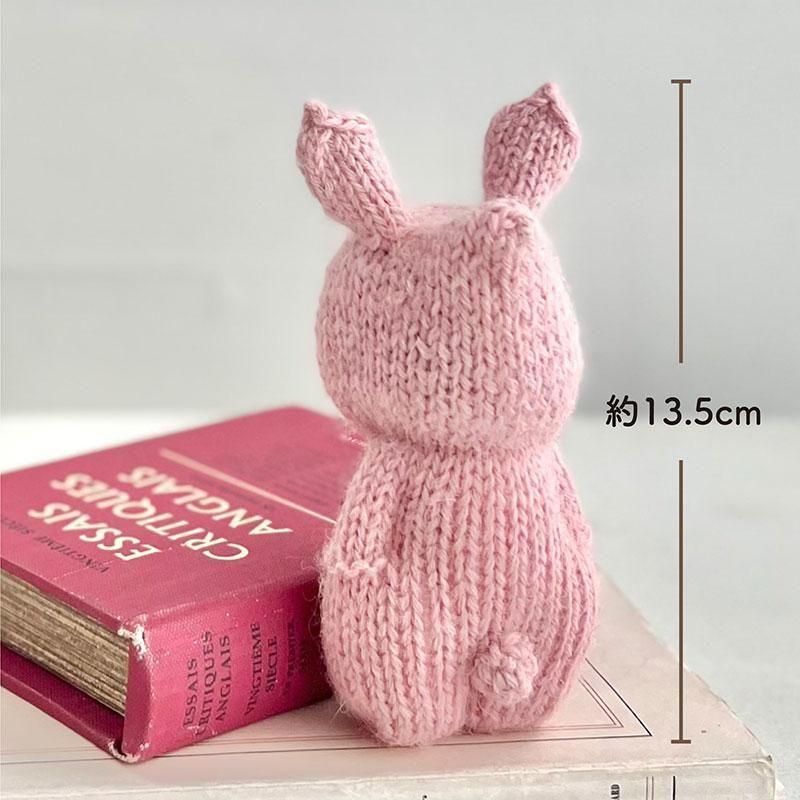 あみぐるみキット】_《うさぎフードのねこ兄弟（ピンク）》by