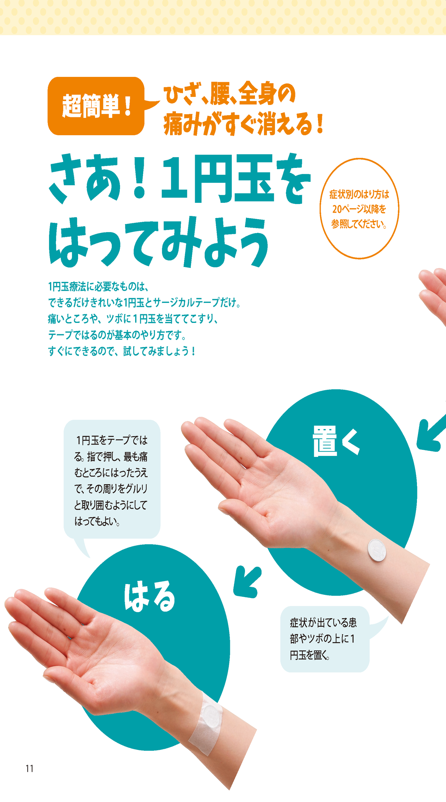 【書籍】ペタッと貼るだけ！ 1円玉痛みとりBOOK(M1777)