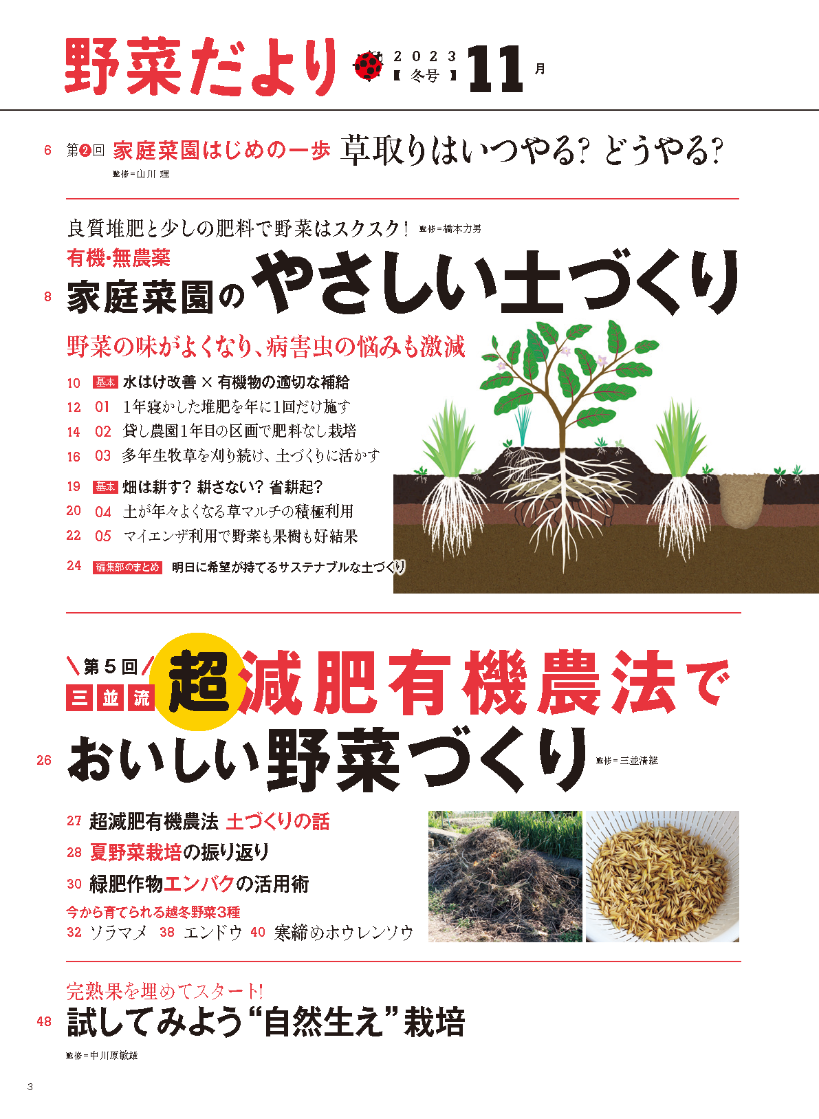 【電子版】野菜だより2023年11月冬号(112311)