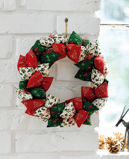 【型紙】クリスマス ピローリース　（AM-0018）