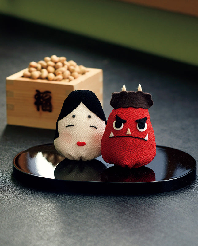 【型紙】節分｜鬼とお多福の飾り物 （AM-0024）