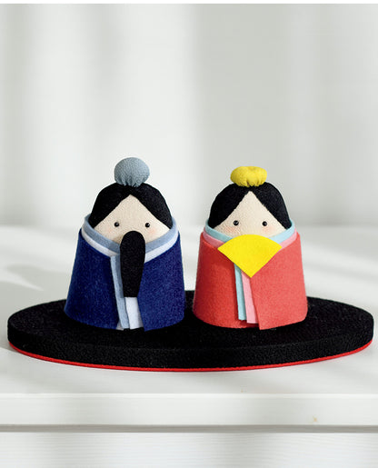 【型紙】ちょこんとかわいい おひなさま （AM-0027）