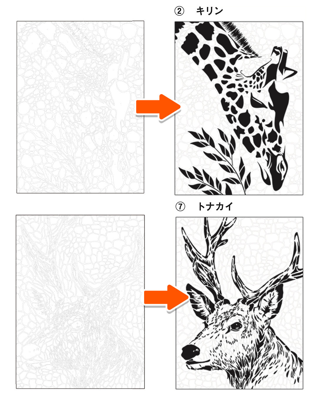 【書籍】新しいパズル塗り絵 ～野生動物編～(M1755)