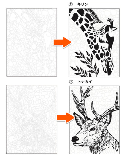【書籍】新しいパズル塗り絵 ～野生動物編～(M1755)