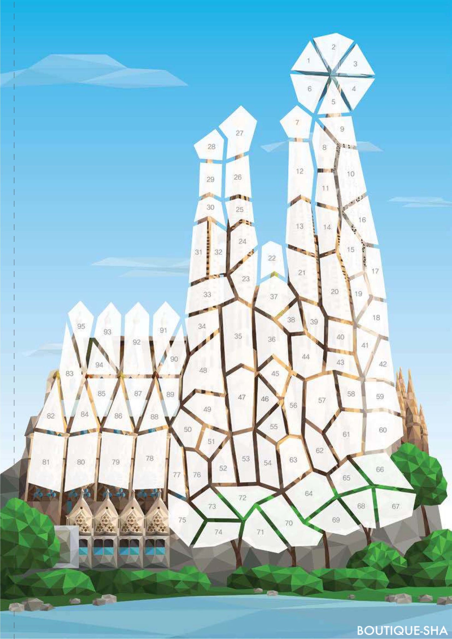 【書籍】シールパズルブック ～世界の美しいランドマーク～(D76)