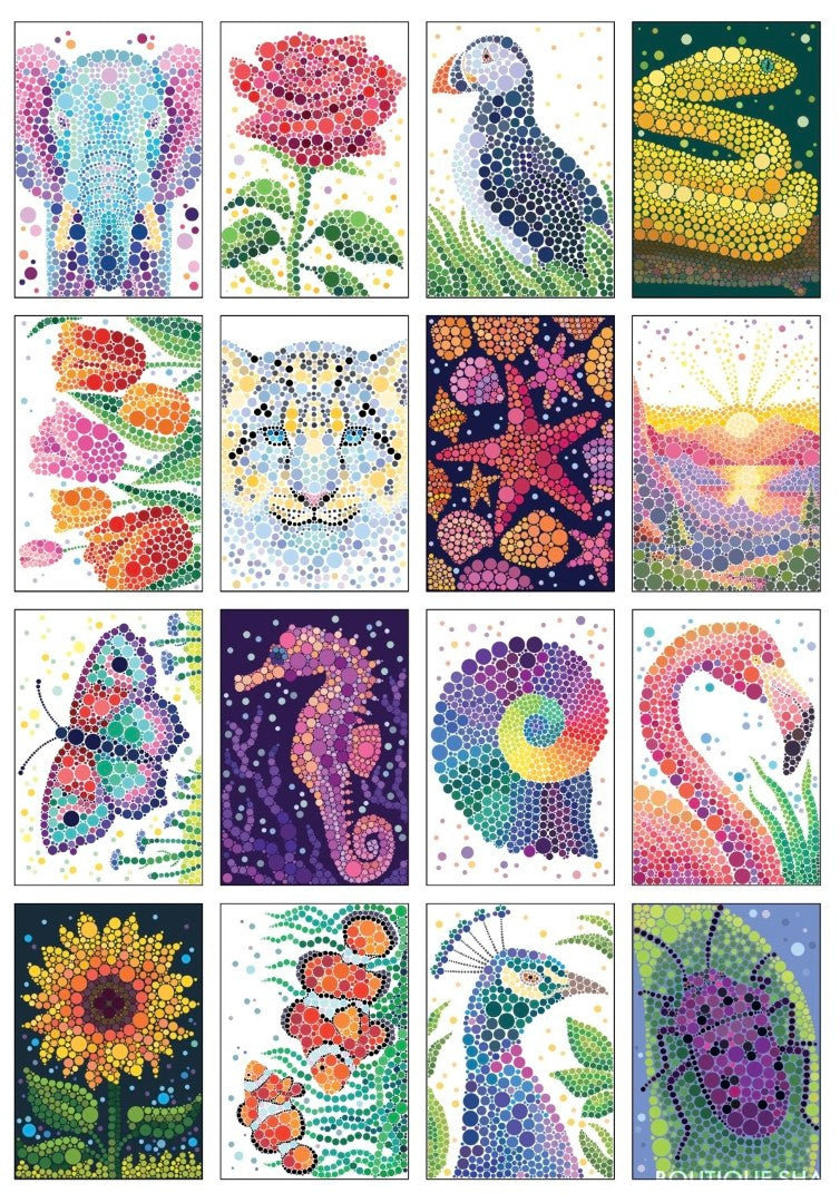 【書籍】丸シールで完成させる ドットシールパズル(D83)