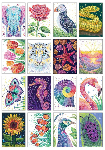 【書籍】丸シールで完成させる ドットシールパズル(D83)