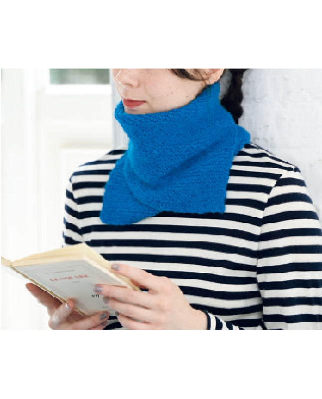 【DL 編み物】ガーター編みのかんたんネックウォーマー Design by ハマナカ企画（DLknit0040）