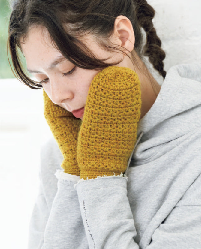 【DL 編み物】スタークロッシェのミトン Design by ハマナカ企画（DLknit0041）