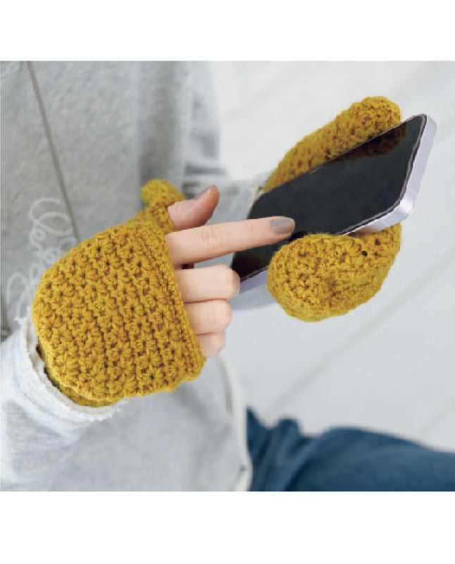 【DL 編み物】スタークロッシェのミトン Design by ハマナカ企画（DLknit0041）