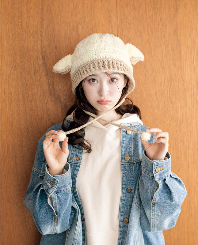 編み物 |ひつじのボンネット（DLknit-0042） | 編み図ダウンロード販売