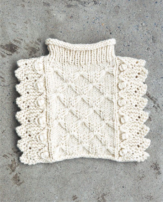 編み物 |クロス模様のネックウォーマー（DLknit-0044） | 編み図