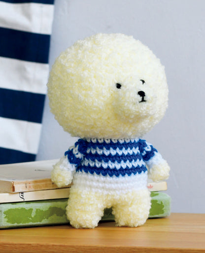 【DL 編み物】まんまるカットのビションフリーゼ Design by ミドリノクマ（DLknit0050）