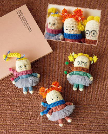 【DL 編み物】おしゃれGIRLSあみぐるみ Design by めろる（DLknit-0053）