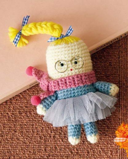 【DL 編み物】おしゃれGIRLSあみぐるみ Design by めろる（DLknit-0053）