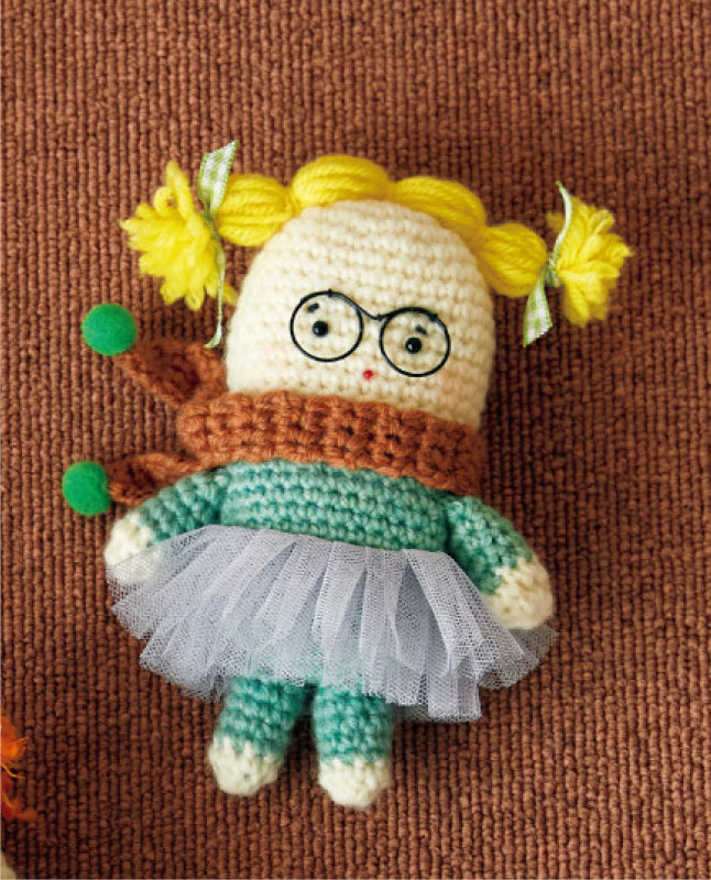 【DL 編み物】おしゃれGIRLSあみぐるみ Design by めろる（DLknit-0053）