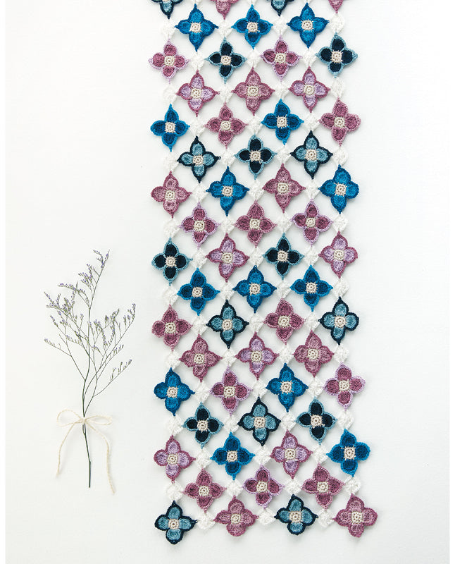 編み物 | お花のショール Design by Lunedi777（泉 玉青）（DLknit0056