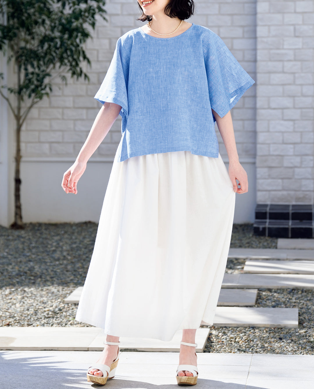 【型紙】高橋恵美子デザイン 手ぬいのスリット入りブラウス（EC-0010）