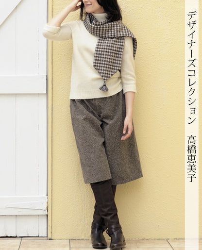 【型紙】手ぬいのハーフ丈ワイドパンツ Design by 高橋恵美子（EC-0012）