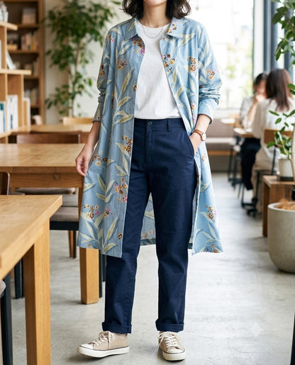 【型紙】手ぬいのシャツワンピース　Design by 高橋恵美子（EC-0014）