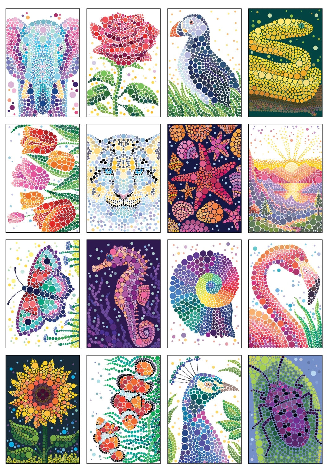 【書籍】丸シールで完成させる ドットシールパズル(D83)