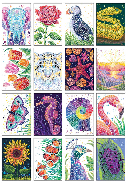 【書籍】丸シールで完成させる ドットシールパズル(D83)