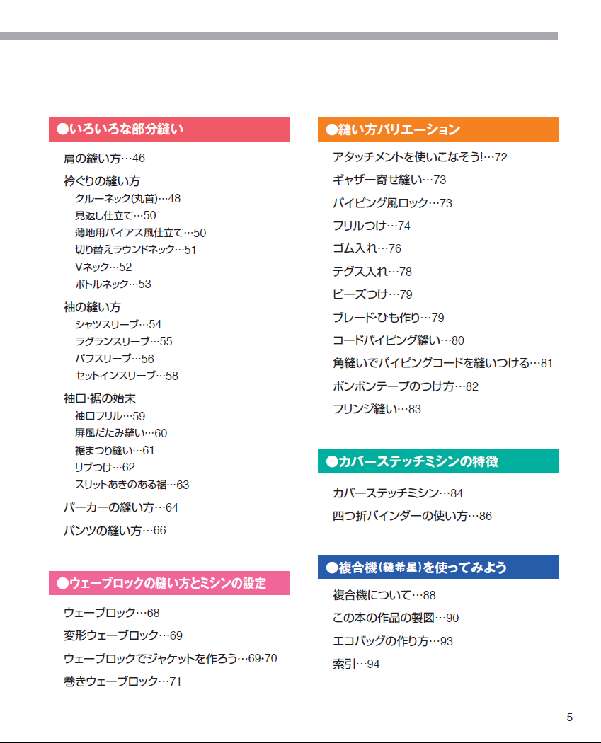 【書籍】ロックミシンのソーイングテキスト 新装版(K52)