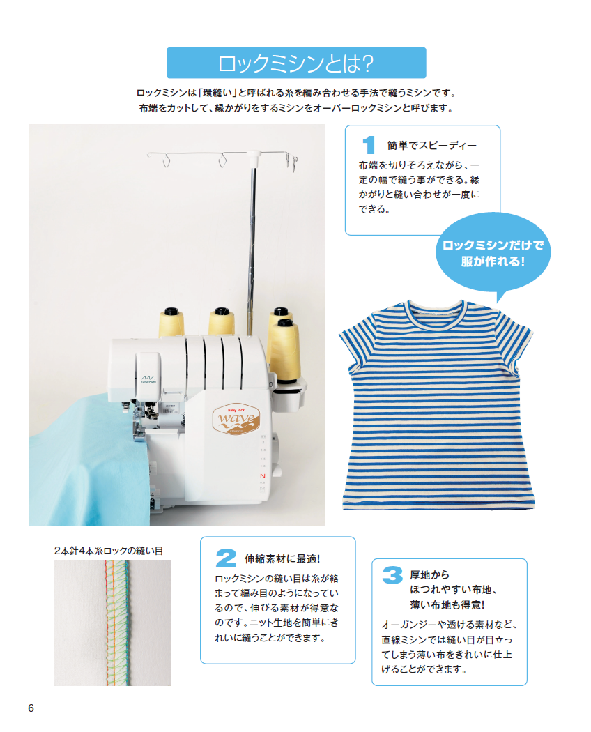 【書籍】ロックミシンのソーイングテキスト 新装版(K52)