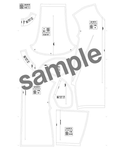 【型紙】コクーンシルエットワンピース（LB-0016）