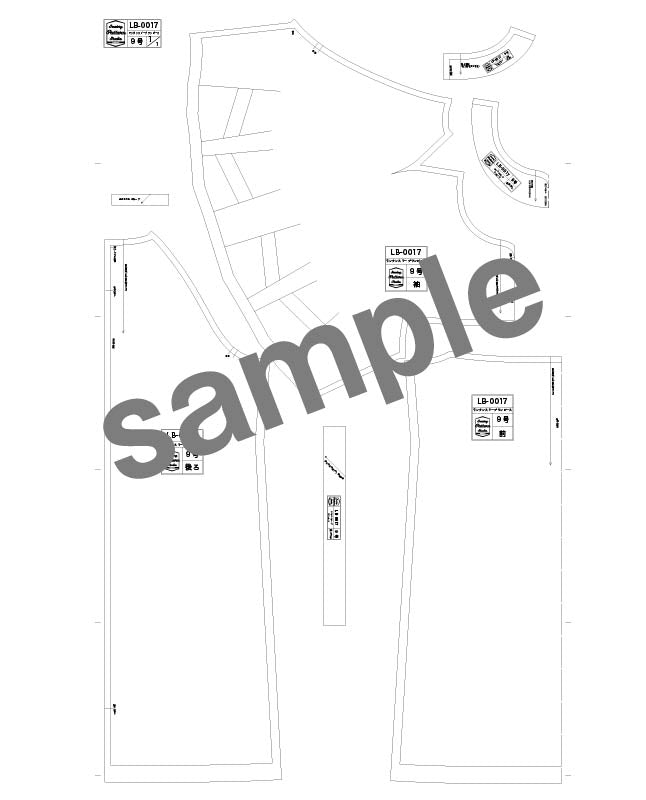 【型紙】ランタンスリーブワンピース（LB-0017）