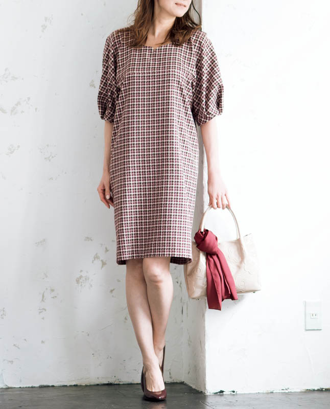 【型紙】ランタンスリーブワンピース（LB-0017）