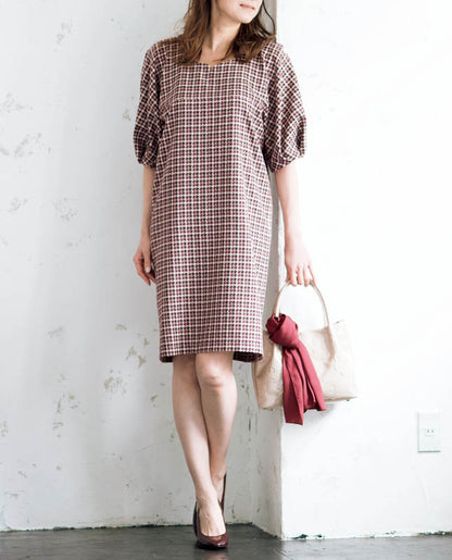 【型紙】ランタンスリーブワンピース（LB-0017）