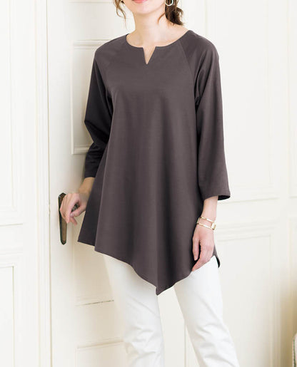 【型紙】アシンメトリーなヘムラインチュニック（LB-0018）