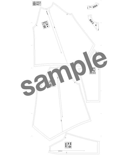 【型紙】アシンメトリーなヘムラインチュニック（LB-0018）