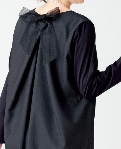 【型紙】バックリボンのチュニック（LB-0021）