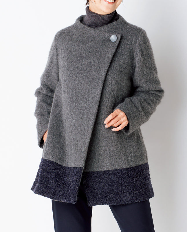 【型紙】Aラインショートコート/裏地付き（LB-0026）