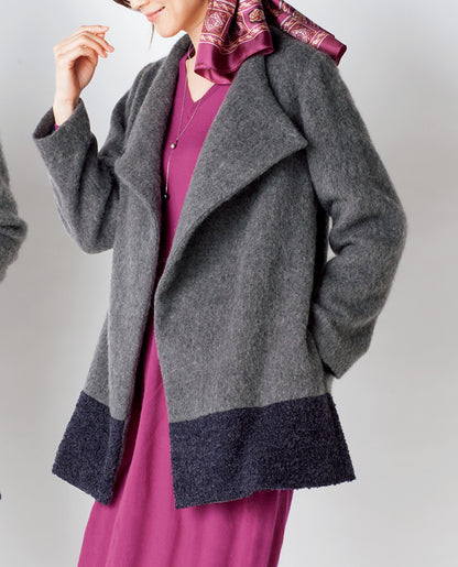 【型紙】Aラインショートコート/裏地付き（LB-0026）