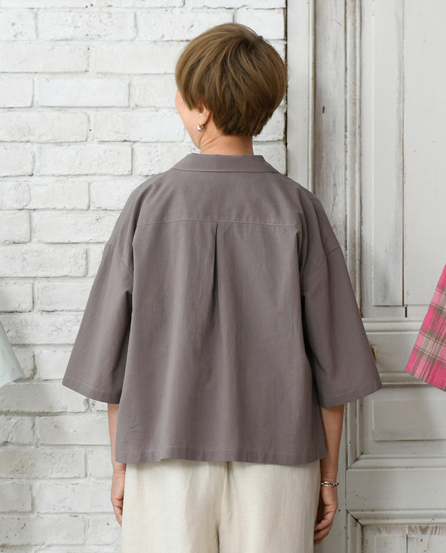 【型紙/レシピなし】ボタンつけなし！オープンカラーシャツbyあっこたん/金子敦子 （LBS8726-5/6/7）