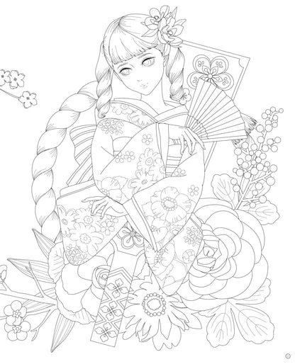 【書籍】乙女のレトロ塗り絵(M1643)